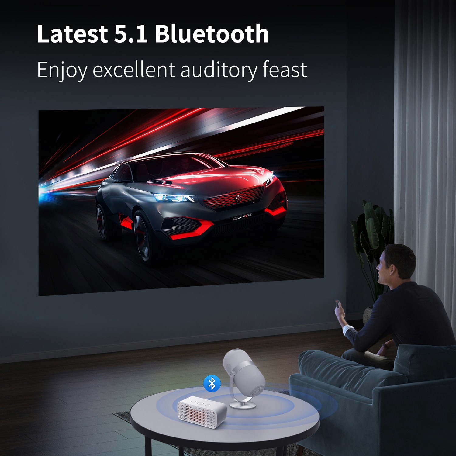 bluetooth wifi პროექტორი მინი 4k პორტატული