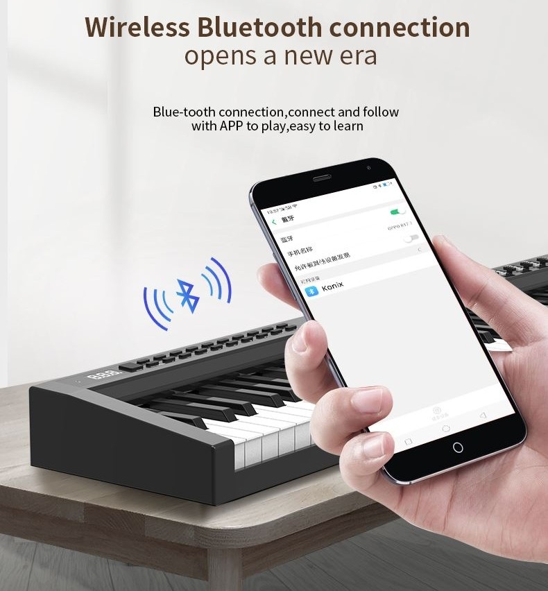 ციფრული ფორტეპიანო bluetooth სმარტფონი