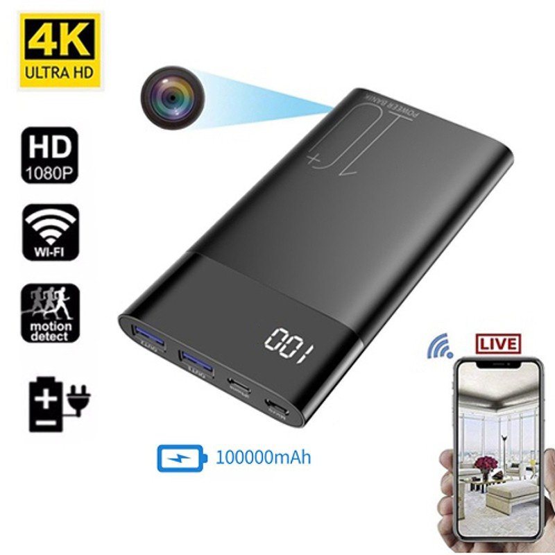 ჯაშუშური კამერა power bank-ში - power bank spy cameras