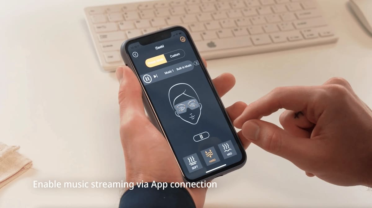 თანამედროვე მასაჟის სათვალეები ინტელექტუალური Bluetooth კავშირით