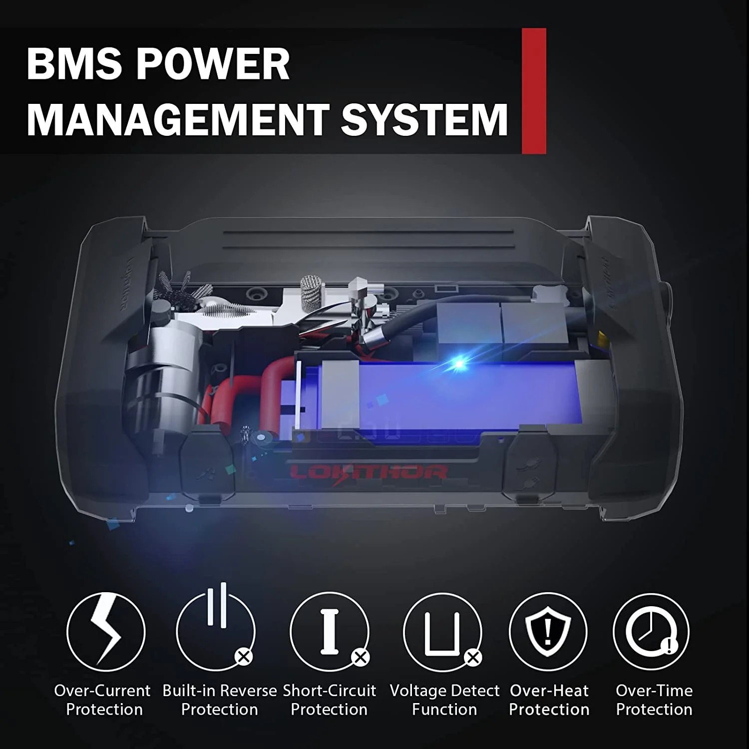 პორტატული ბატარეის jump starter - 22800 mAh ბატარეა