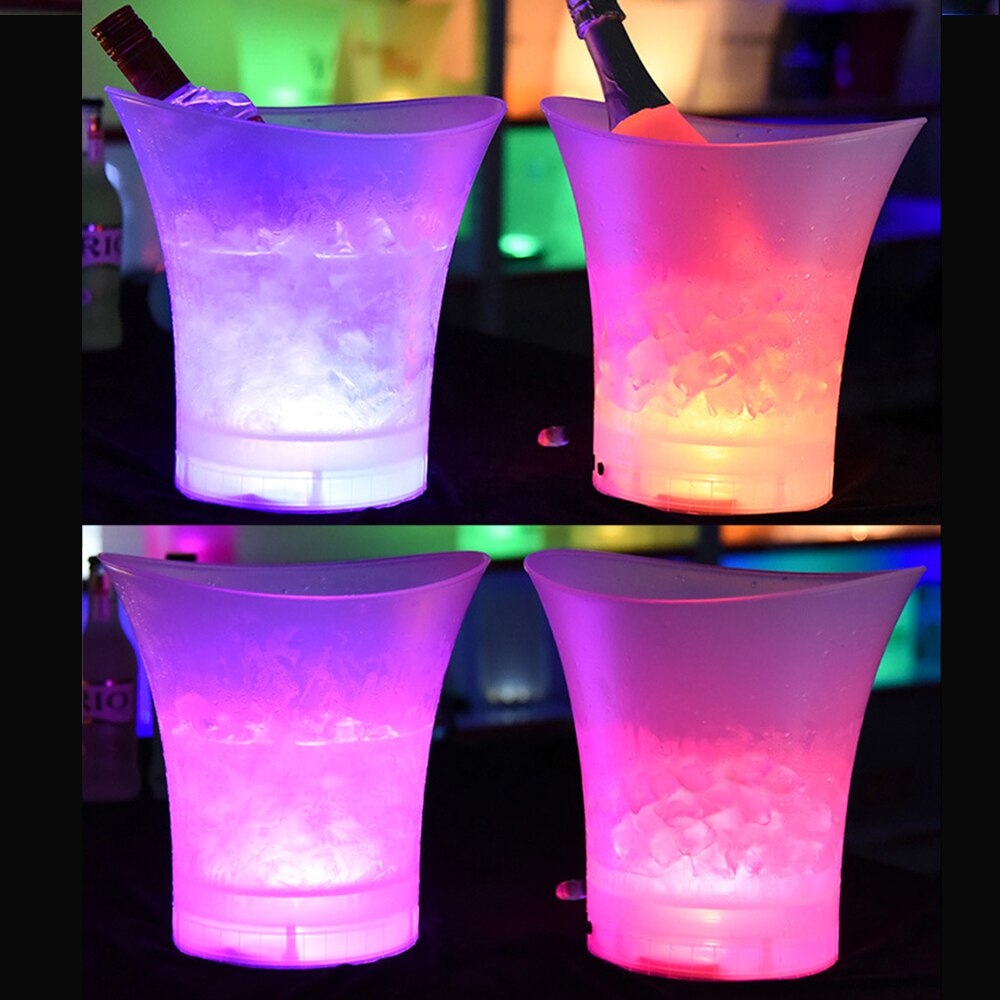 led ice bucket სასმელების ბარ-ბარებისთვის