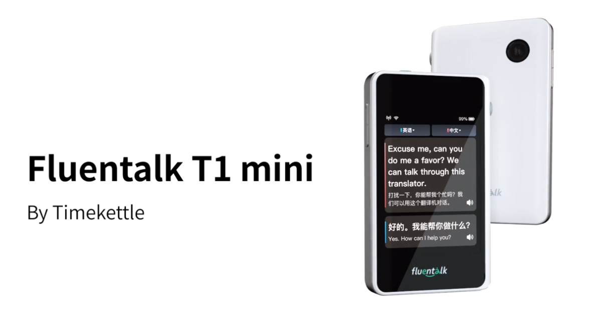 Fluentalk T1 mini Timekettle - პორტატული სამოგზაურო თარჯიმანი