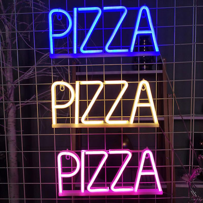 PIZZA-ს მანათობელი ლოგო კედლებზე led neon